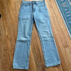 J-Crew light wash “full length Demi Boot” jeans